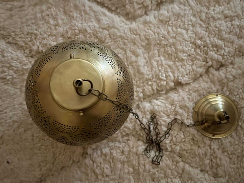 Handcrafted Moroccan Brass Pendant – Elegant Ceiling Light (PL 1072)